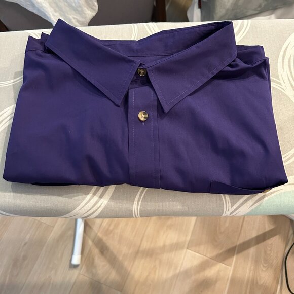 Men's Purple button down Shirt 4X 2 front pockets - Picture 1 of 10